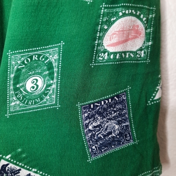 Anthropologie Green Graphic Midi Skirt - Picture 9 of 9